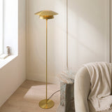 Endon Lyon Floor Satin brass plate