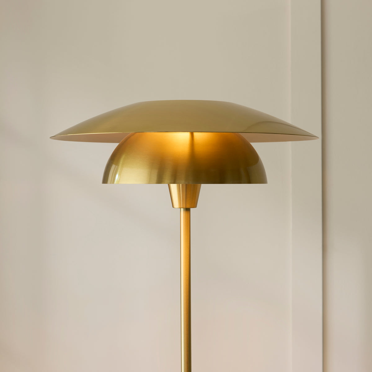 Endon Lyon Floor Satin brass plate
