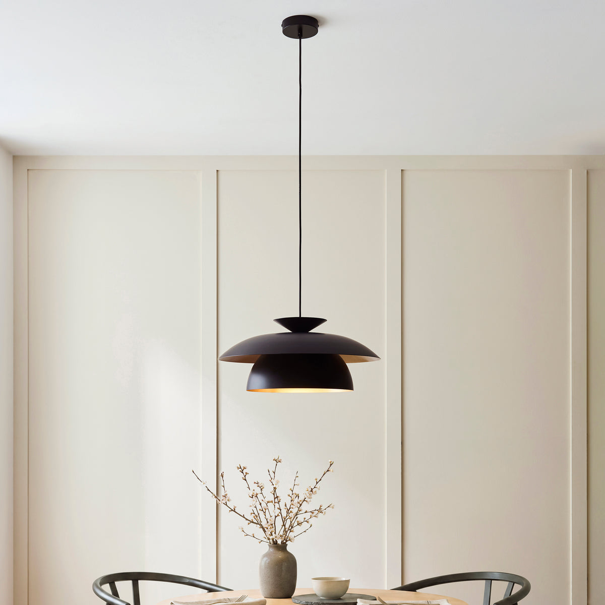 Endon Lyon Pendant Matt black