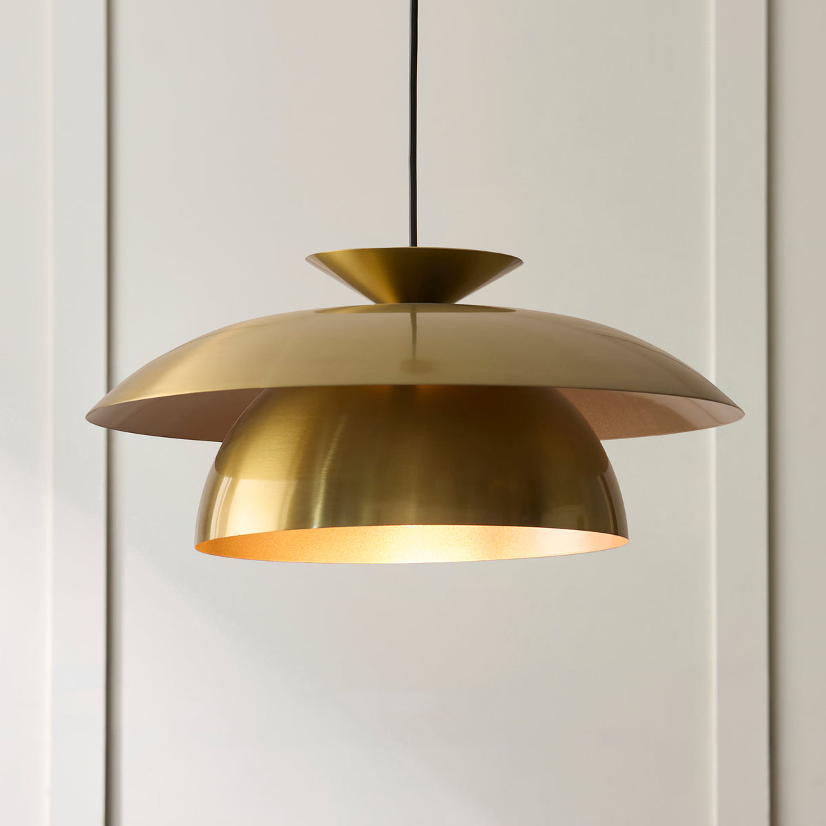 Endon Lyon Pendant Satin brass plate