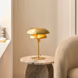 Endon Lyon Table Satin brass plate