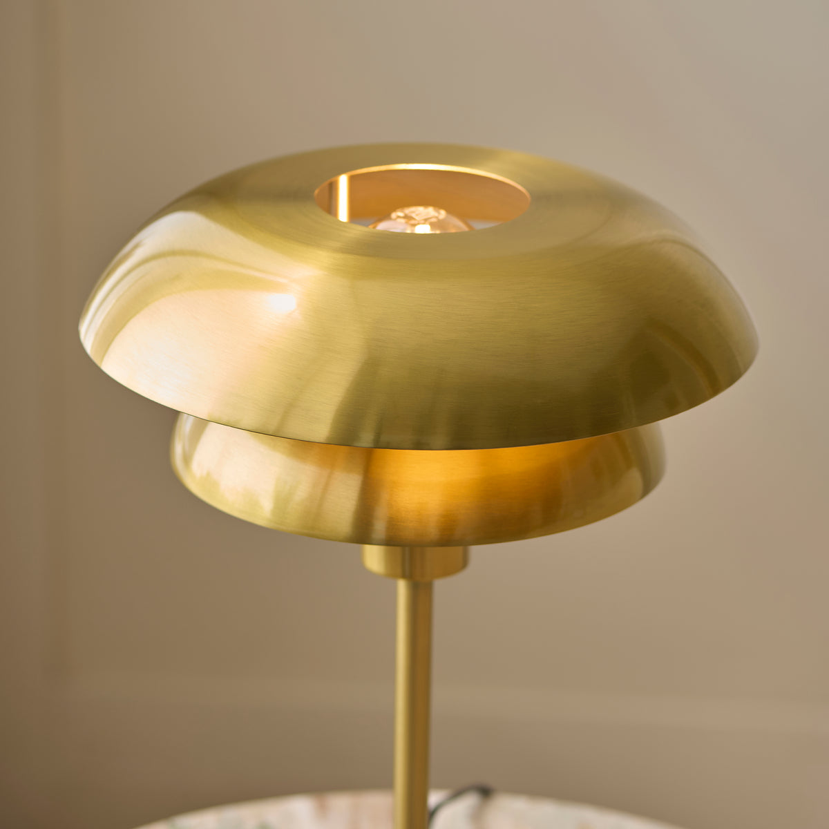 Endon Lyon Table Satin brass plate