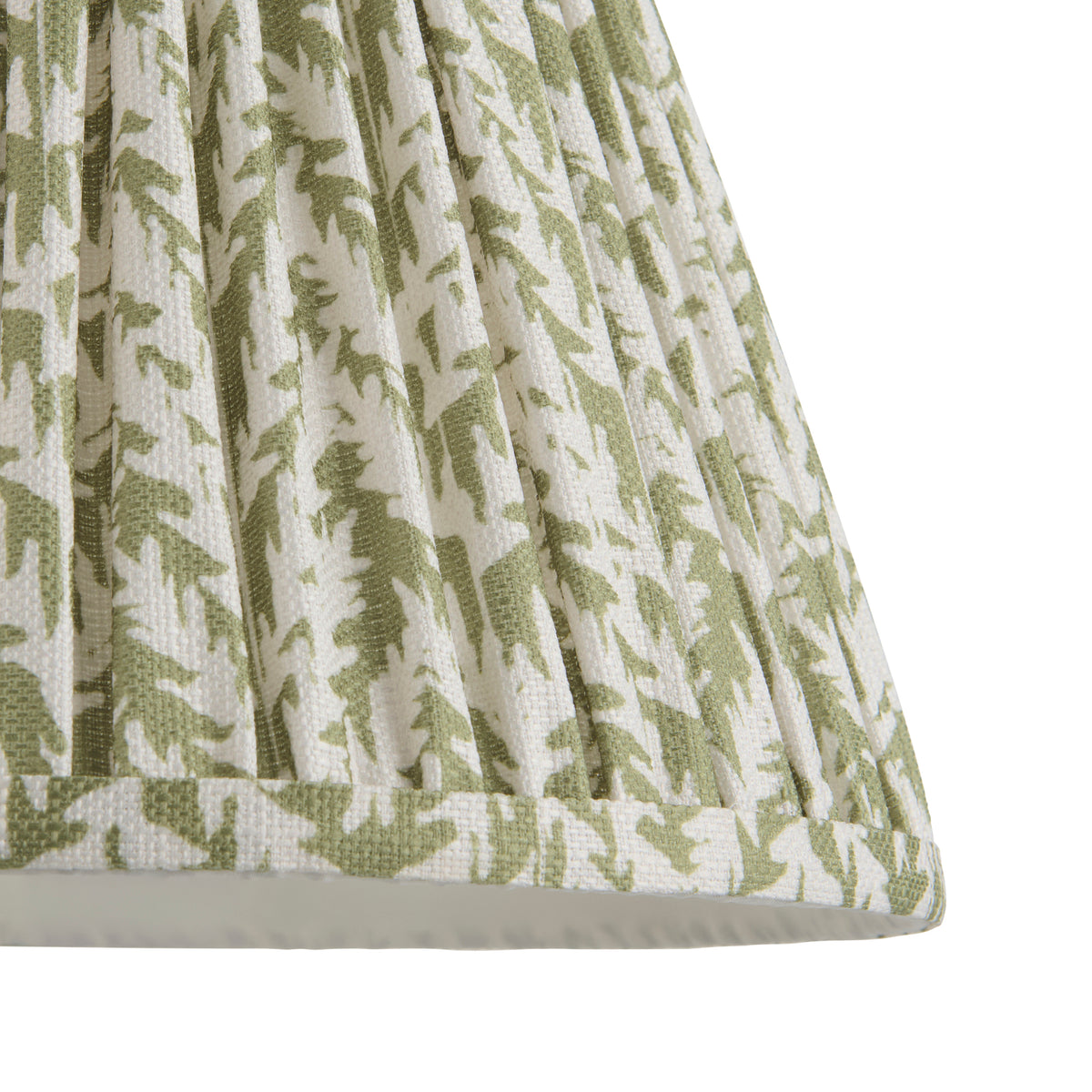 Endon Leaf 25cm Tapered Shade Herb garden green fabric