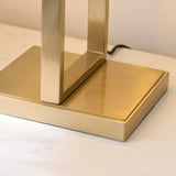 Endon Seattle Table Brushed aged brass plate & ivory cotton mix