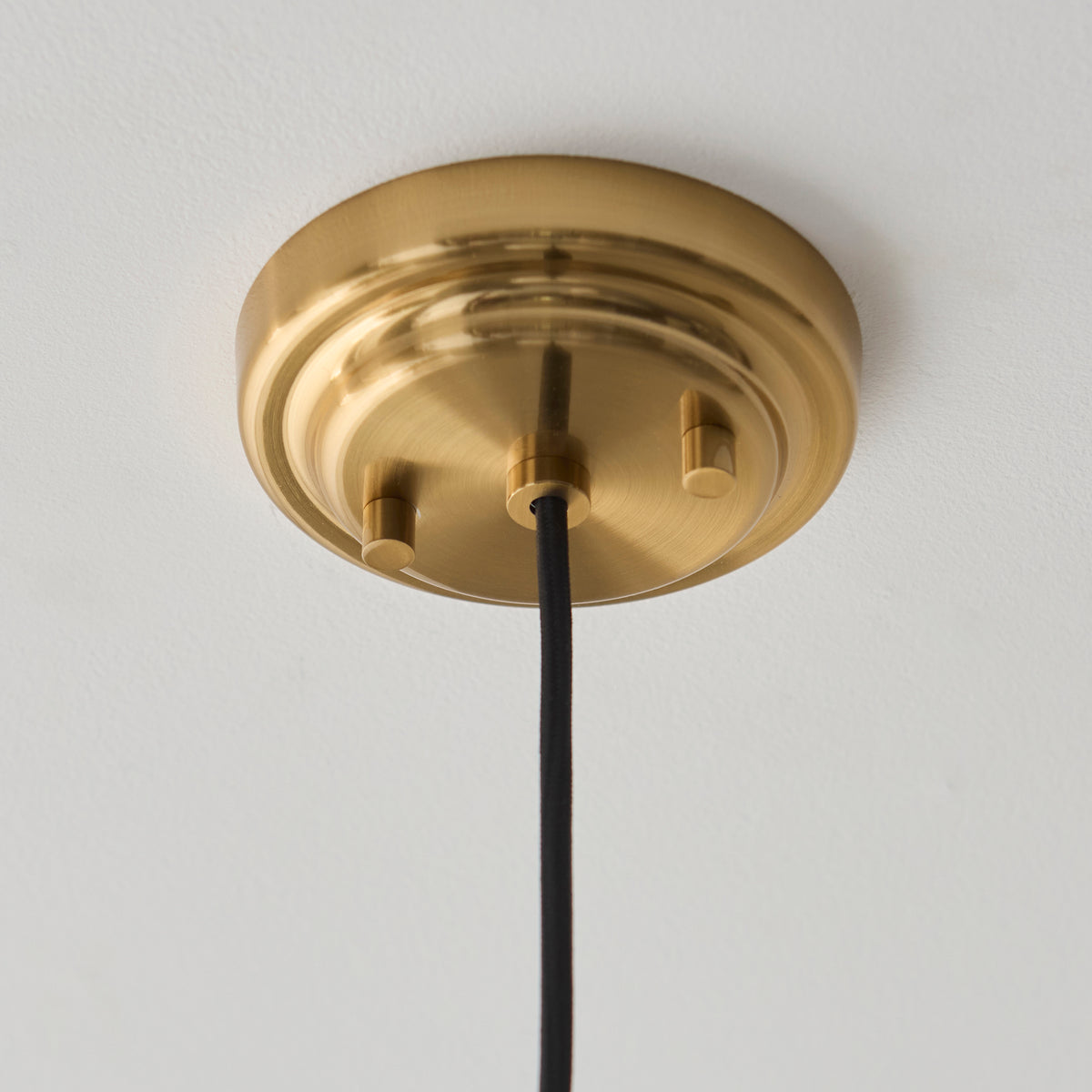 Endon Evora Pendant Brushed aged brass plate & opal ribbed glass