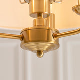 Endon Highclere 3lt Flush Vintage brass & natural linen