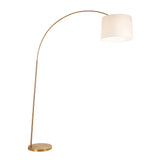 Endon Carlson XL Floor Warm brass plate & natural fabric