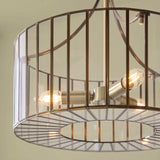 Endon Antalya 3lt Pendant Antique solid brass with clear glass