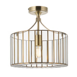Endon Antalya Flush Antique solid brass with clear glass
