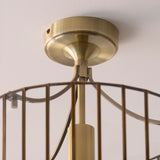 Endon Antalya Flush Antique solid brass with clear glass