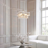 Endon Venice 6lt Pendant Brushed aged brass plate & clear handmade textured glass