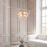 Endon Venice 10lt Pendant Brushed aged brass plate & clear handmade textured glass