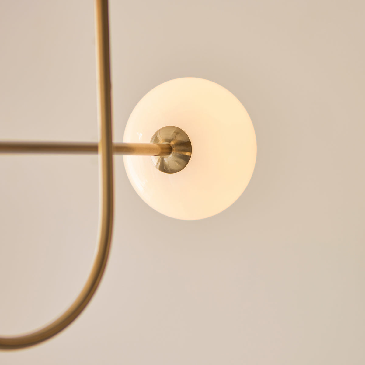 Endon Ottowa 5lt Pendant Brushed aged brass plate & opal glass