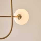 Endon Ottowa 5lt Pendant Brushed aged brass plate & opal glass