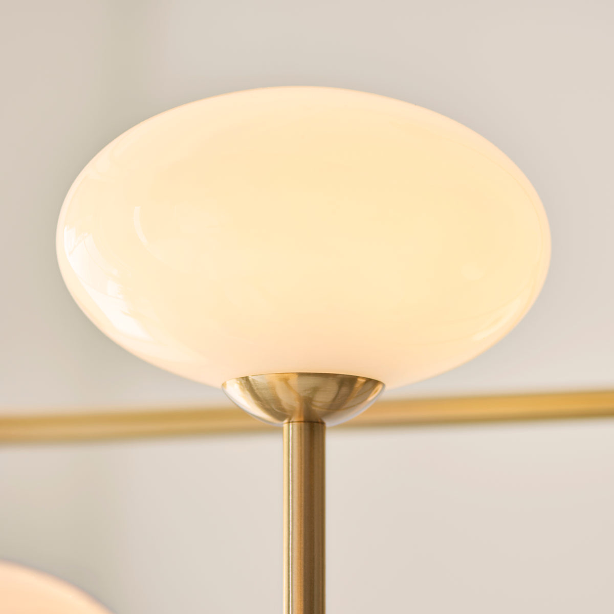 Endon Ottowa 5lt Pendant Brushed aged brass plate & opal glass