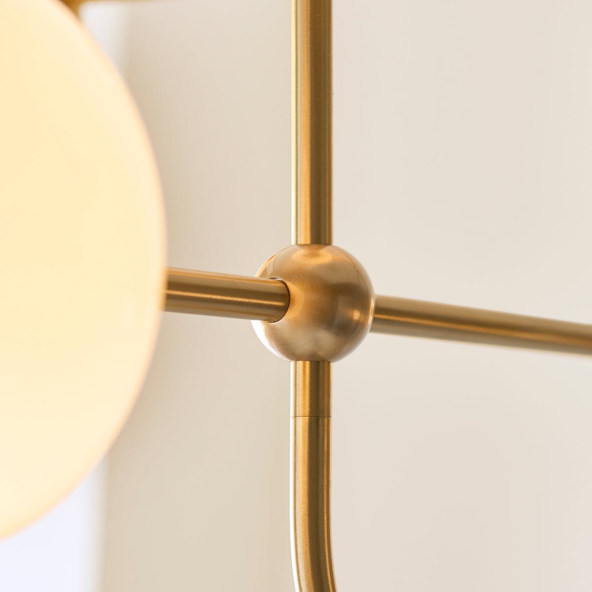 Endon Ottowa 5lt Pendant Brushed aged brass plate & opal glass