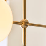 Endon Ottowa 5lt Pendant Brushed aged brass plate & opal glass