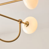 Endon Ottowa 4lt Semi Flush Brushed aged brass plate & opal glass