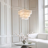 Endon Venice 10lt Pendant Brushed aged brass plate & white handmade textured glass