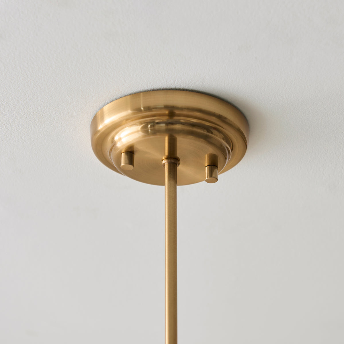 Endon Evora 5lt Pendant Brushed aged brass plate & opal ribbed glass