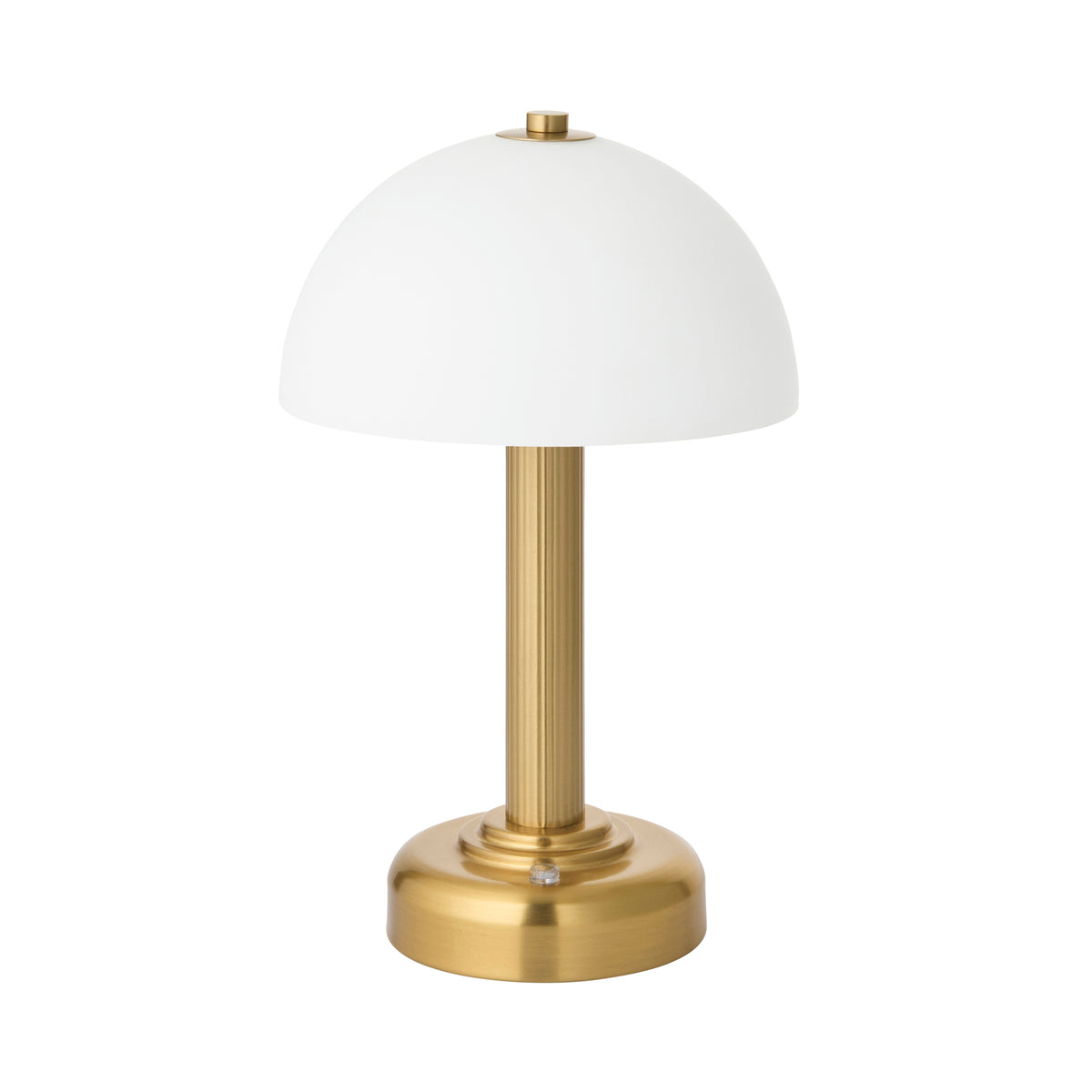 Endon Bridport Rechargeable Table Warm brass plate & matt opal glass