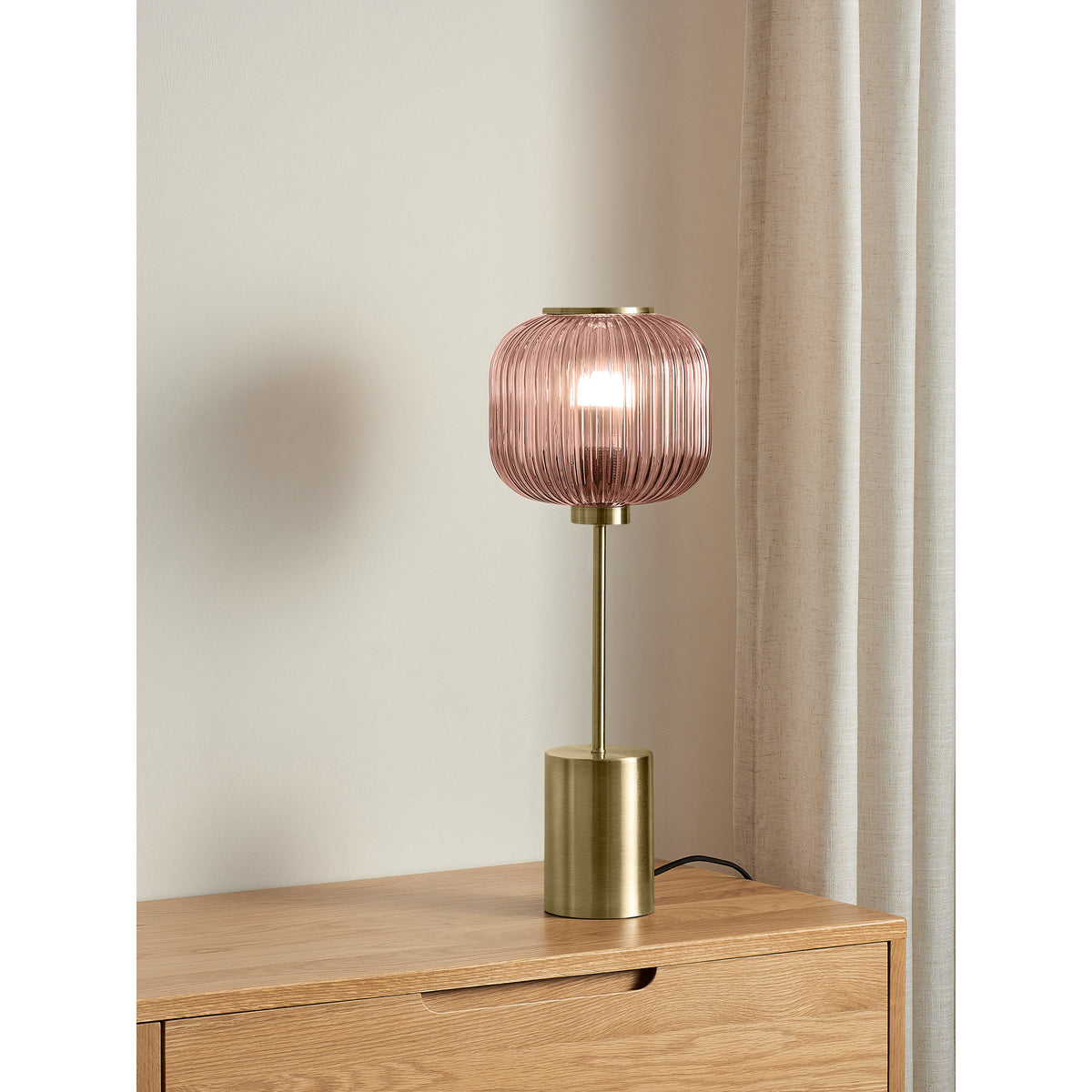 MADE.COM Briz Pink Large Table Lamp