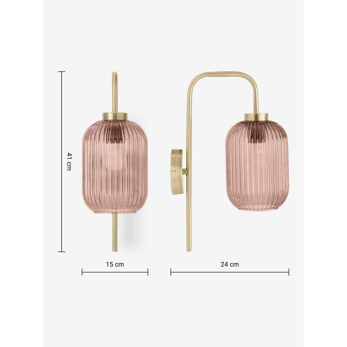 MADE.COM Briz Pink Wall Lamp