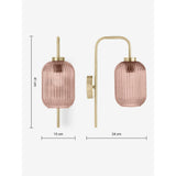 MADE.COM Briz Pink Wall Lamp
