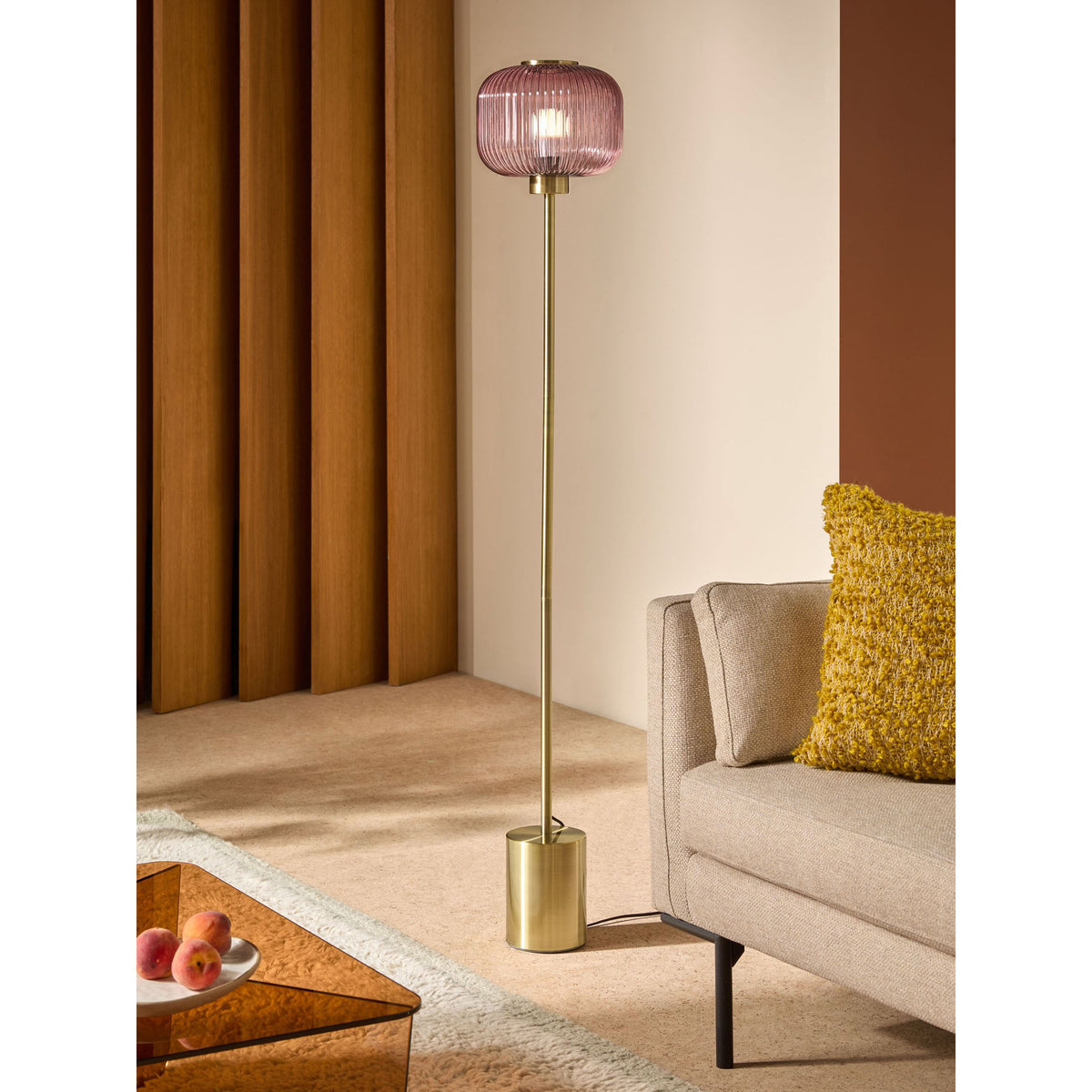 MADE.COM Briz Pink Floor Lamp