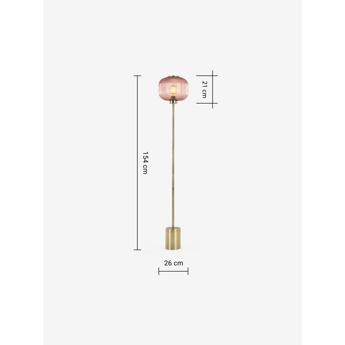 MADE.COM Briz Pink Floor Lamp