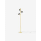 MADE.COM Grey/Brass Globe Floor Light