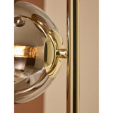 MADE.COM Grey/Brass Globe Floor Light