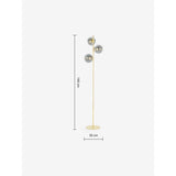 MADE.COM Grey/Brass Globe Floor Light