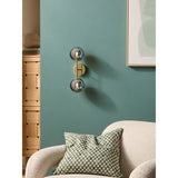 MADE.COM Gold/Smoke Grey Globe Wall Light