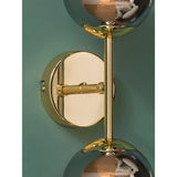 MADE.COM Gold/Smoke Grey Globe Wall Light