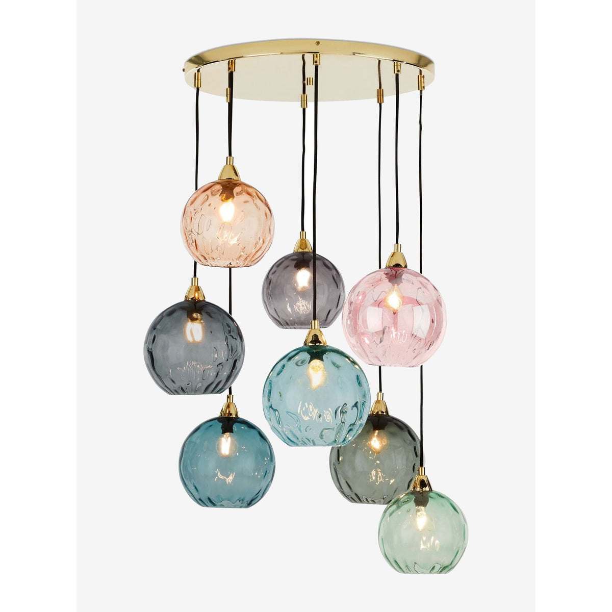 MADE.COM Blue Ilaria 8 Light Cluster Pendant Ceiling Light