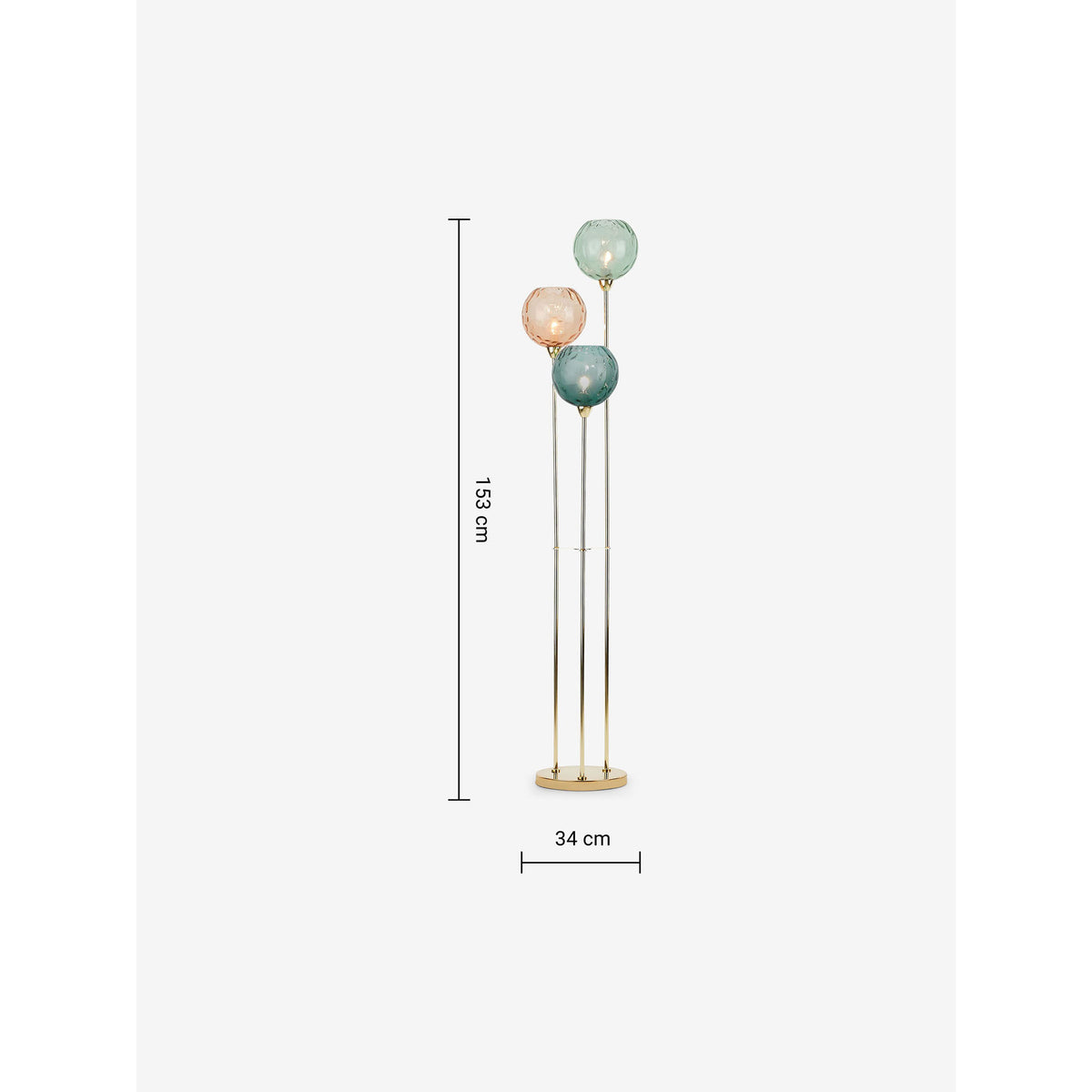 MADE.COM Blue/Pink Ilaria Floor Lamp