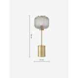 MADE.COM Grey/Antique Brass Large Briz Table Lamp