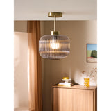 MADE.COM Briz Grey Ceiling Flush Fitting Light