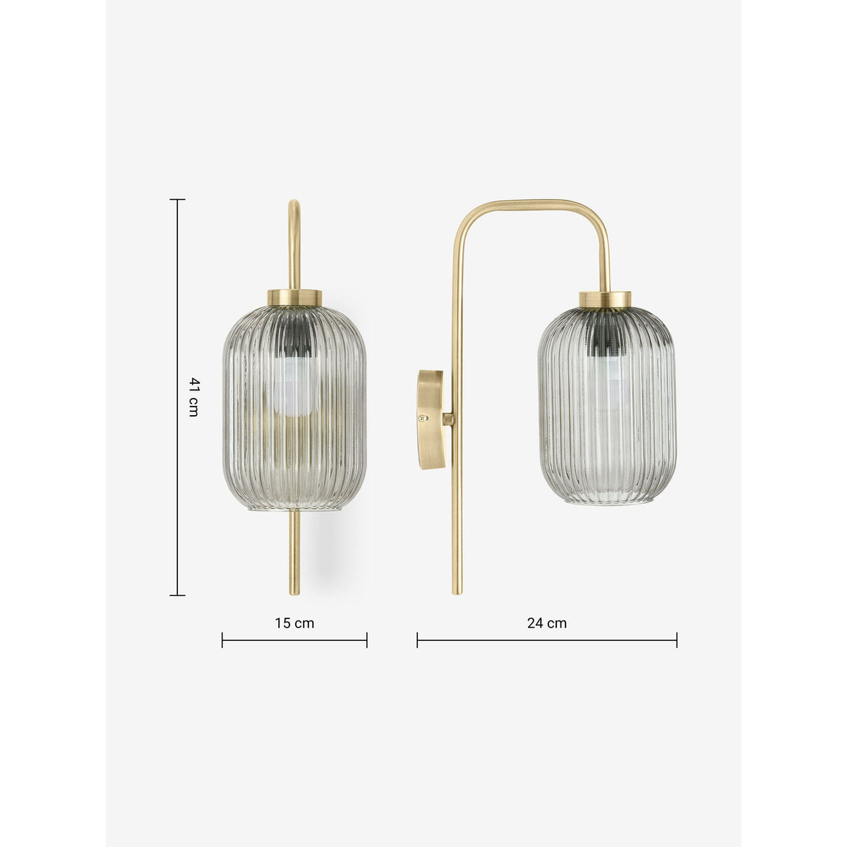 MADE.COM Briz Grey Wall Lamp