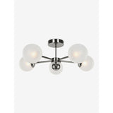 MADE.COM Chrome Globe 5 Light Flush Ceiling
