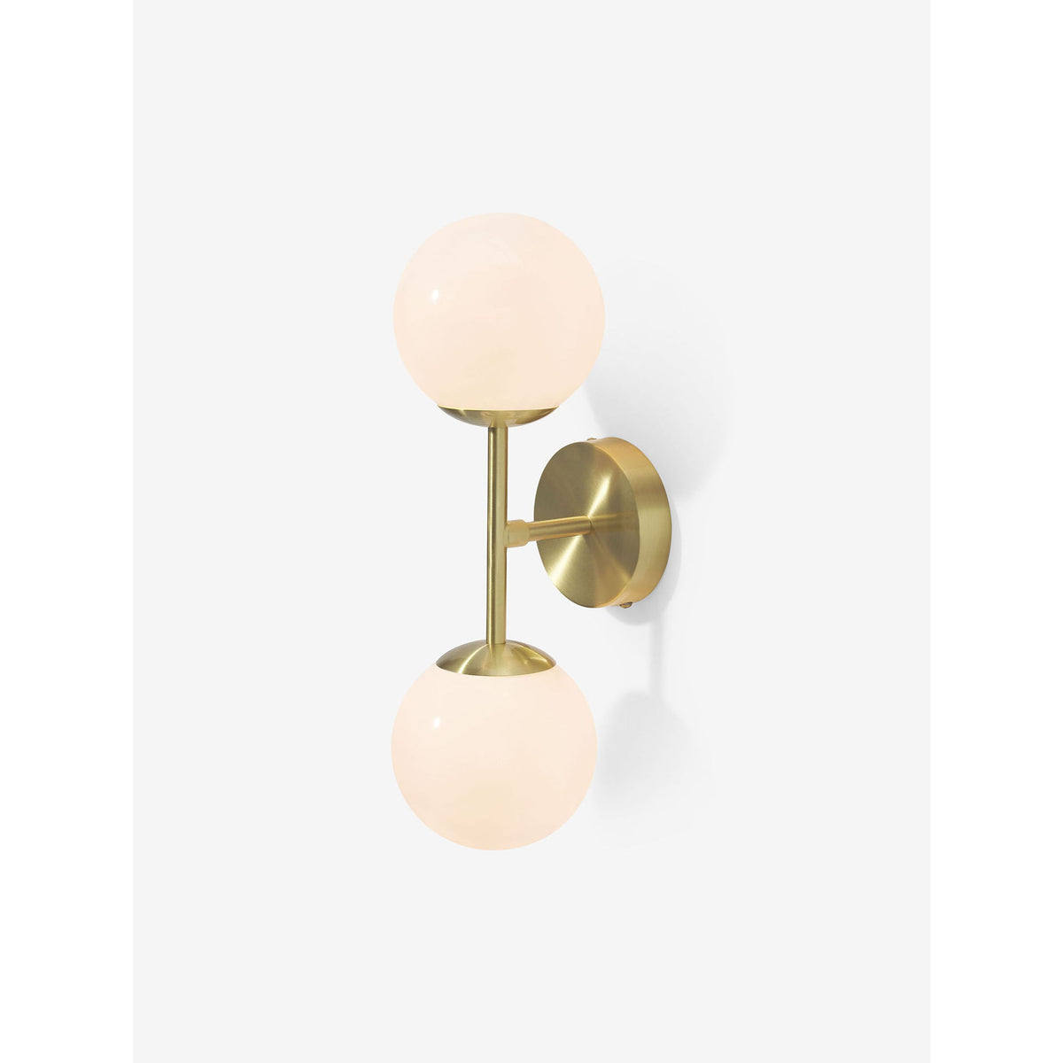 MADE.COM Brass/Opal Globe Wall Light