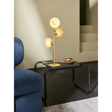 MADE.COM Brass/Green Ombre Globe Table Lamp