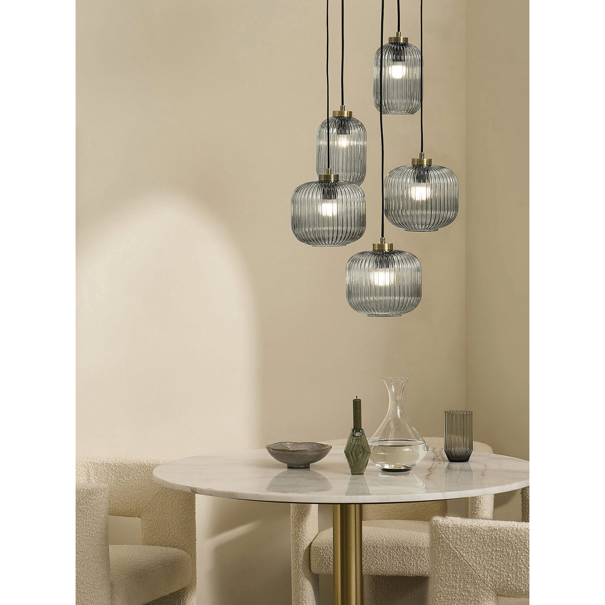 MADE.COM Grey Briz Ceiling Cluster Light