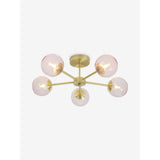 MADE.COM Pink Globe 5 Light Flush Ceiling
