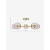 MADE.COM Pink Globe 5 Light Flush Ceiling