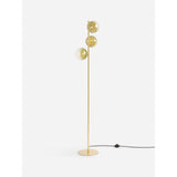 MADE.COM Brass/Green Ombre Globe Floor Lamp