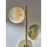 MADE.COM Brass/Green Ombre Globe Floor Lamp