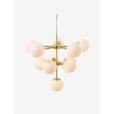 MADE.COM Brass/Opal Globe Chandelier Ceiling