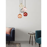 MADE.COM Pink Multi Ilaria 5 Light Cluster Pendant Ceiling Light